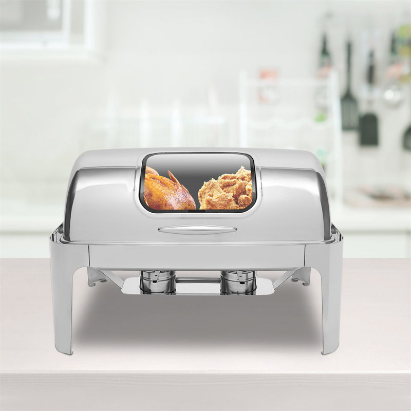 The Party Aisle™ Stainless Steel 14 Quarts Rectangle Chafing Dish Wayfair